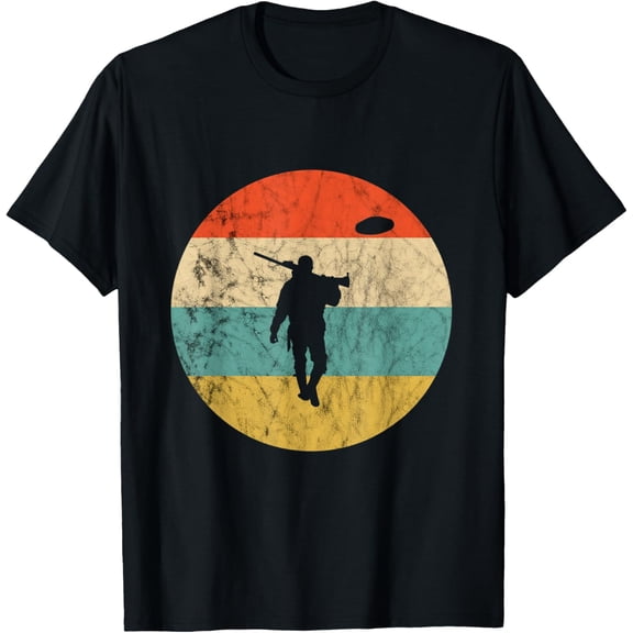 Trap Shooting Clay Skeet Shooting Vintage Retro Sunset T-Shirt