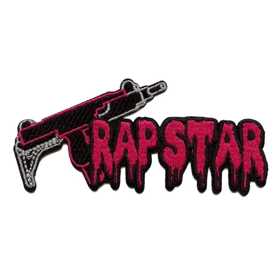 Trap Star Uzi Patch Popular Pink Drip Embroidered Iron On