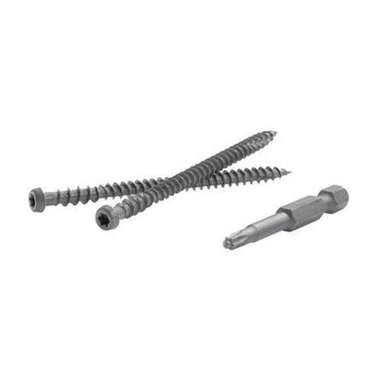 TrapEase 2.5 in. Torx TTAP Star Head Zinc Carbon Steel Composite Deck Screws, Island Mist - 350 Per Box