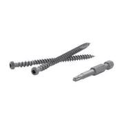 TrapEase 2.5 in. Torx TTAP Star Head Zinc Carbon Steel Composite Deck Screws, Island Mist - 350 Per Box