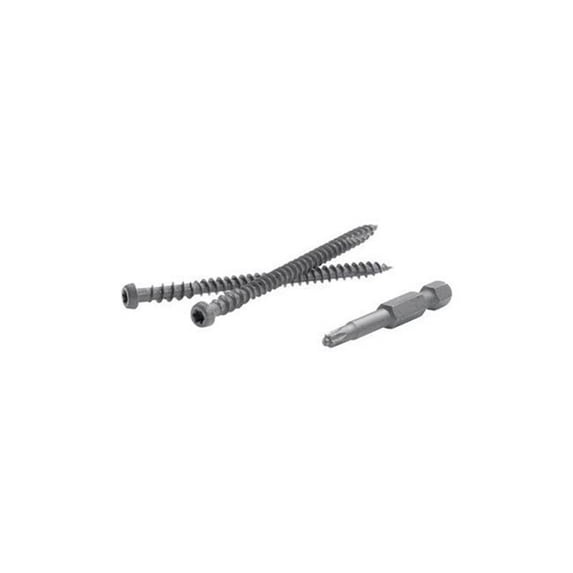 TrapEase 2.5 in. Torx TTAP Star Head Zinc Carbon Steel Composite Deck Screws, Woodland Brown - 75 Per Box