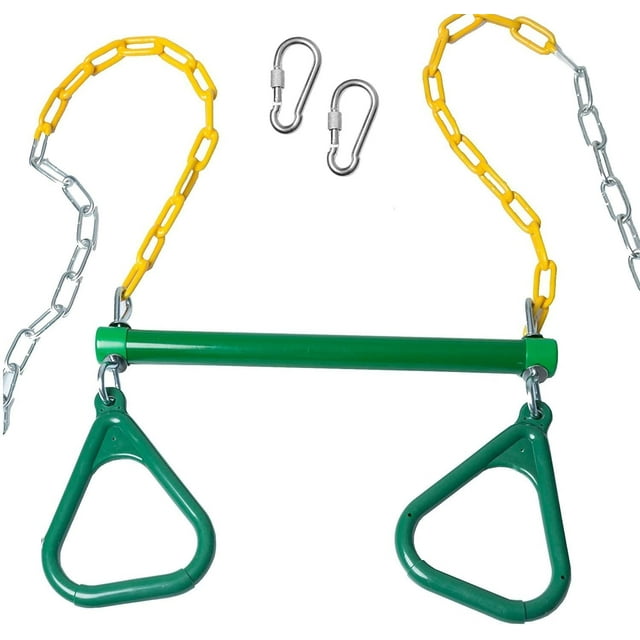 Trapeze Bar Rings for Swing Set 18" Bar with 48" Heavy Duty Chain ¬ñ