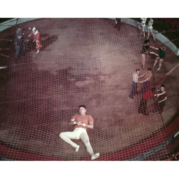 Trapeze Burt Lancaster On Net In Circus Tent 24X36 Classic Hollywood Poster