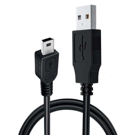 Trapezoid T Shape Mini USB Charger Cable USB Power Cord Wire 80cm Long Black