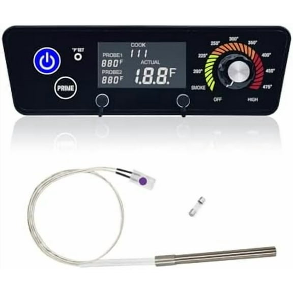 Trapezoid Upgraded Control Panel (AC03P7) Replacement for Pit Boss Copper Series Wood Pellet Grill Tailgater, Lexington, Classic, Austin XL, Matte Black Come with 1 Hot Rod$$Garden & Patio