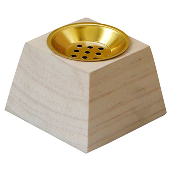 NIAIZEK Trapezoidal Wooden and Metal Incense Holder Stand for Aromatherapy Home Decor and Relaxation Accessories