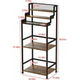 thumbnail image 1 of Trapezoidal Liquor Cabinet  for Home, Stepped Wine Rack Freestanding Floor, Corner Syrup & Whiskey Stand, Large-Capacity Alcohol Bottle Storage Display Shelf, 1 of 5