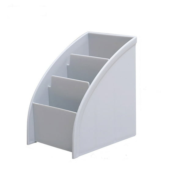 Trapezoidal Partition Storage Box for Cosmetics and Office Supplies, 3-Compartment Desktop Organizer, Durable PP Material
