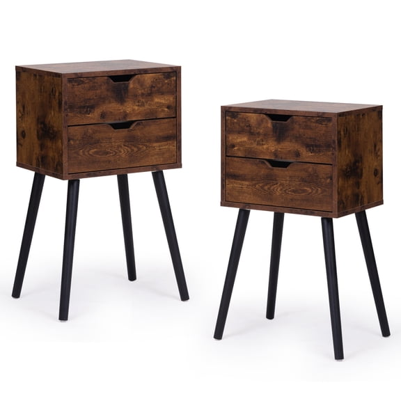 Trapezoidal Solid Wood Legs | Serve as Nightstand, End Table or Coffee Table | Stable, Non - scratch & Low - noise Furniture