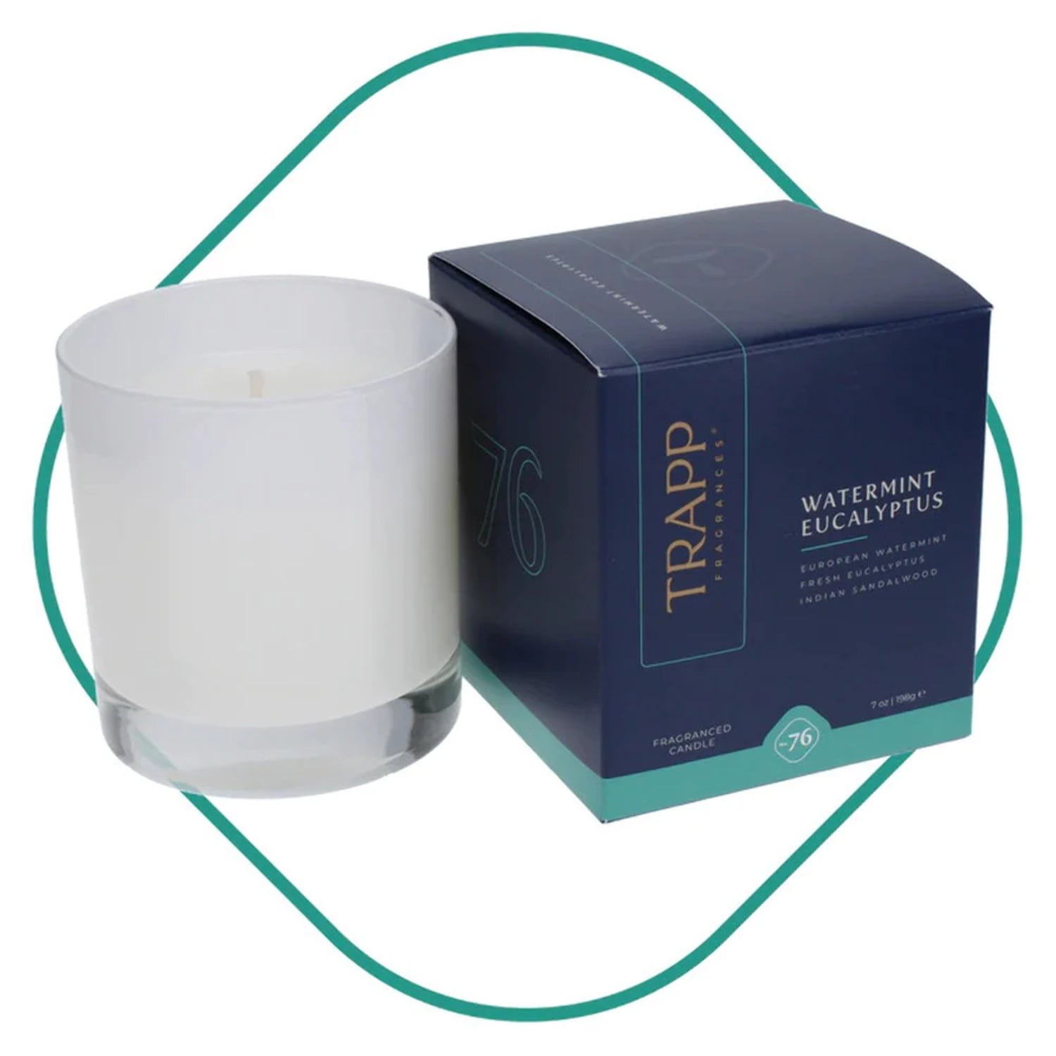 White Soy Scented Jar Candle with Watermint Eucalyptus