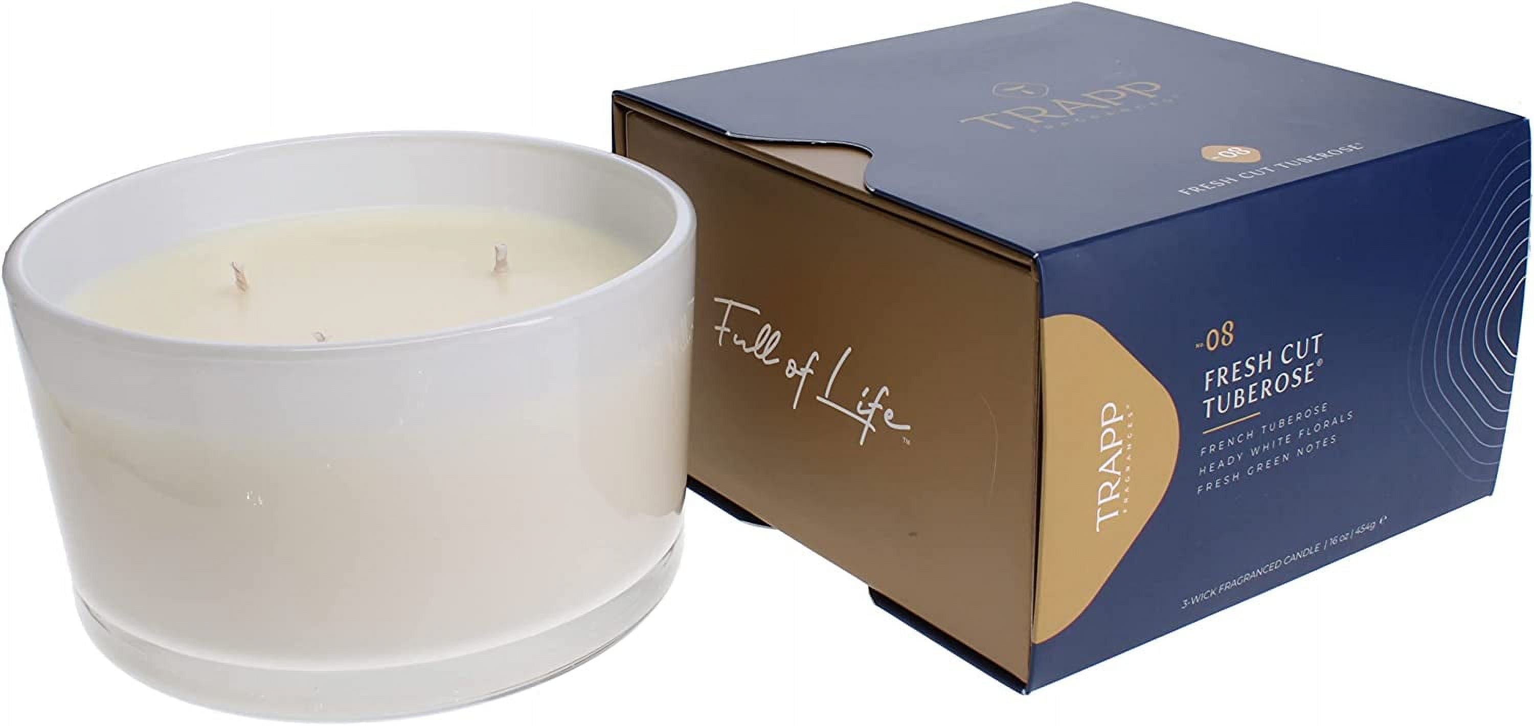 Trapp No. 8 Fresh Cut Tuberose 16 oz. 3Wick Candle Aromatic Home