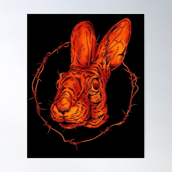 Trapped R Poster Wall Art, Modern Wall Decor For Living Room Bedroom, 12x18 UNFRAMED