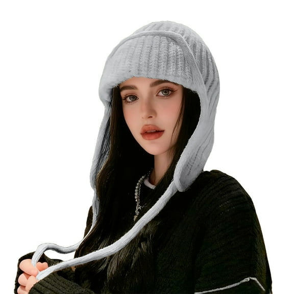 Trapper Hat Faux Fur Womens Ear Muffs Fashion Cozy Winter Warm Fitness Women's Hats & Caps Grey