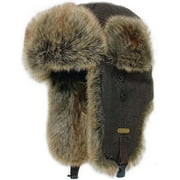 Trapper Hat,Warm Faux Fur Trooper Ushanka Russian Bomber Eskimo Pilot Winter Hats with Ear Flaps for Men and Women