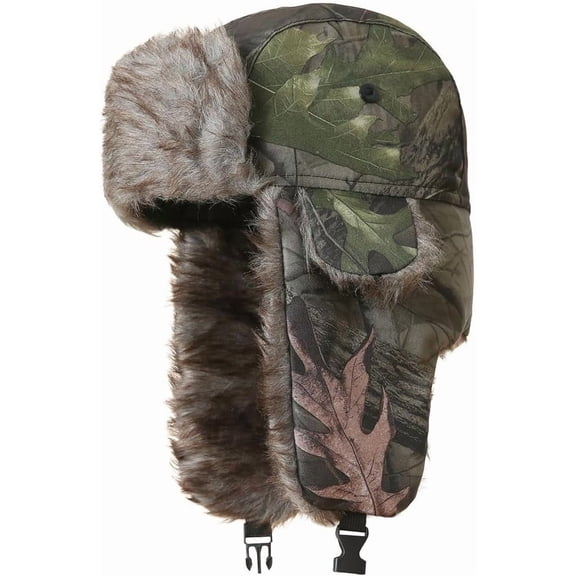 Trapper Hat Warm Faux Fur Winter Hats for Men Women Ushanka Russian Hats with Ear Flaps Windproof Trooper Hunting Hat