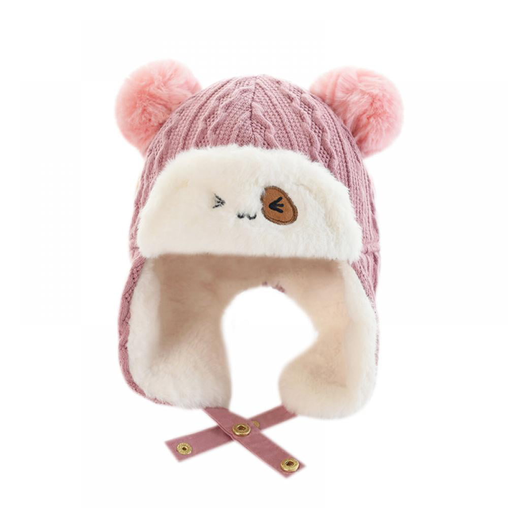 Girls Trapper Hat, 3 to 8 Years, Pink Ear Flap Hat With Braids, Gift for  Young Girl -  Canada
