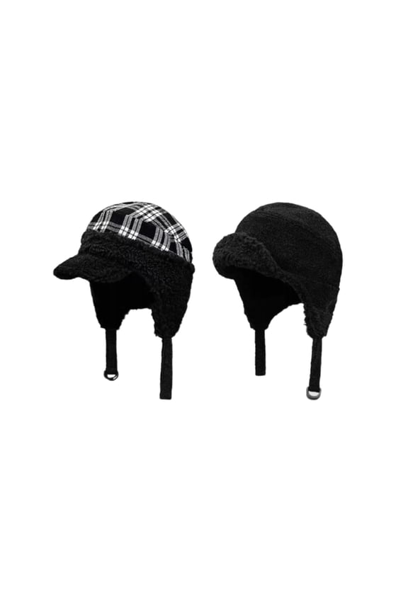Trapper Hat Winter Hats for Women Men with Faux Fur Ear Flaps