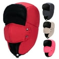 thumbnail image 1 of Trapper Hat, Winter Warm Trooper Hats with Ear Flaps and Black Mask, Bomber Hat for Men/Women, Fur Lined Ushanka Hat, 1 of 8