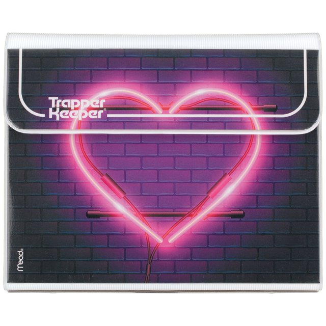 Trapper Keeper 2024 Monthly Planner Desk Size 5 12 x 8 12 Neon Heart