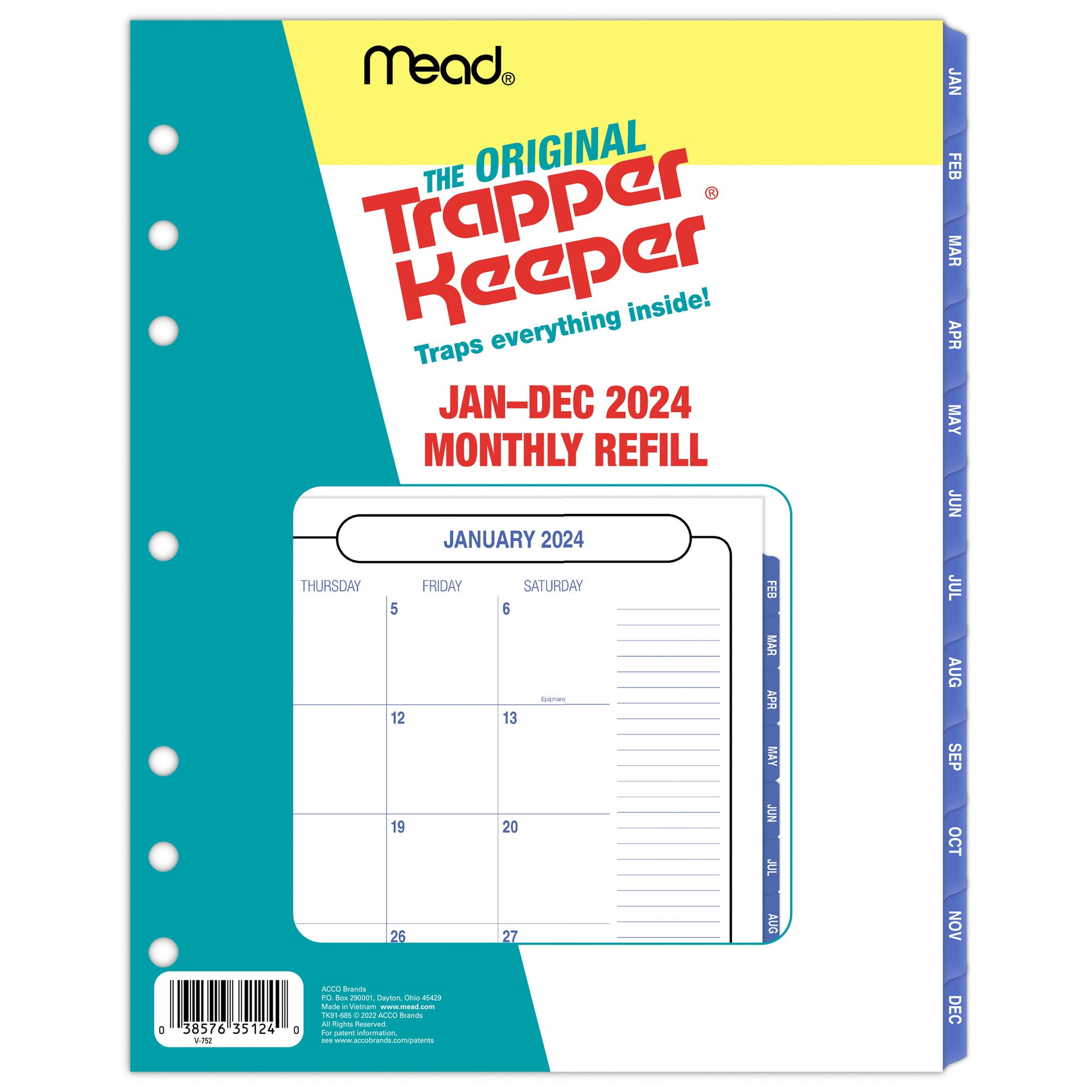 Trapper Keeper 2025 Monthly Planner