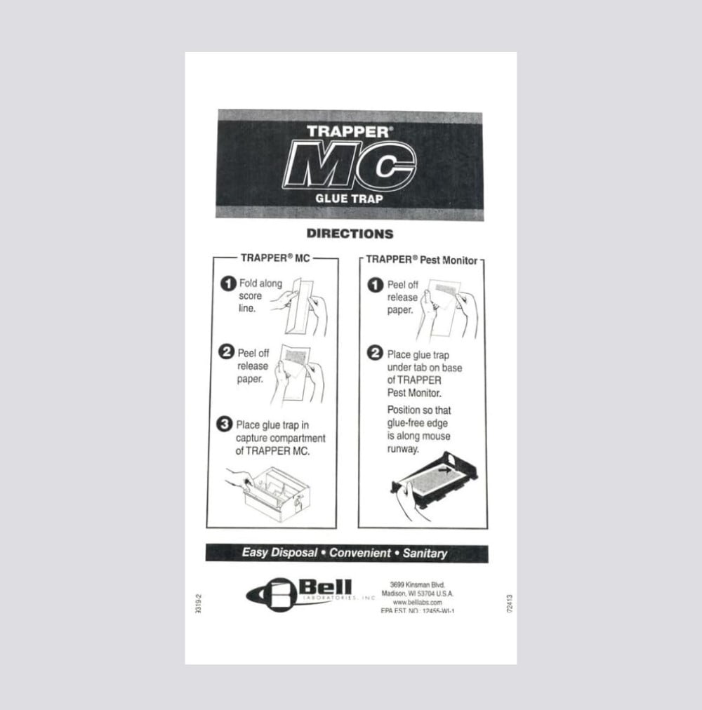 Trapper MC Glue Trap - Captures Mice & Insects - 12 Glue Boards by Bell ...