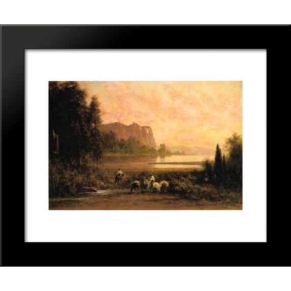 Trappers in Yosemite Mountains 20x24 Framed Art Print by Thomas Hill