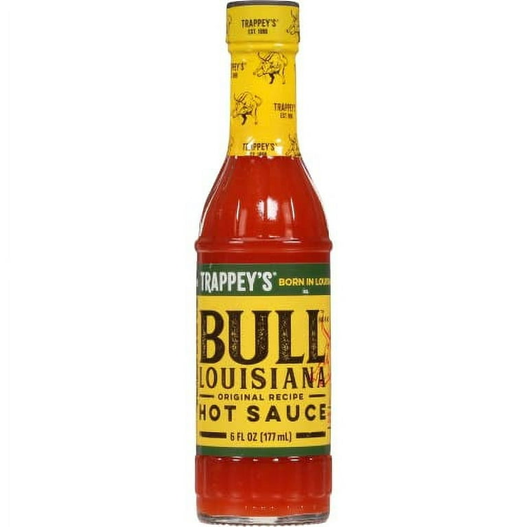 Trappey's Bull Brand Louisiana Hot Sauce, 6 Ounce (Pack of 3) 