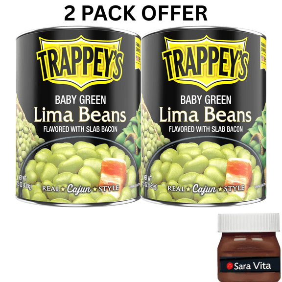 Trappey's Green Lima Beans with Bacon, 15.5 oz., Can