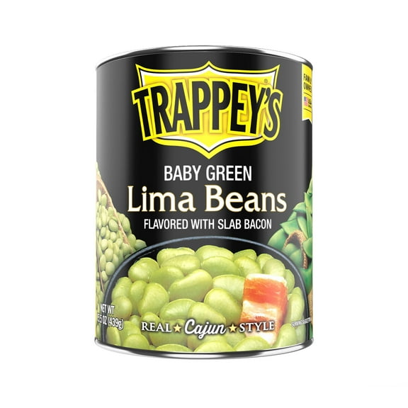 Trappey's Green Lima Beans with Bacon, 15.5 oz., Can