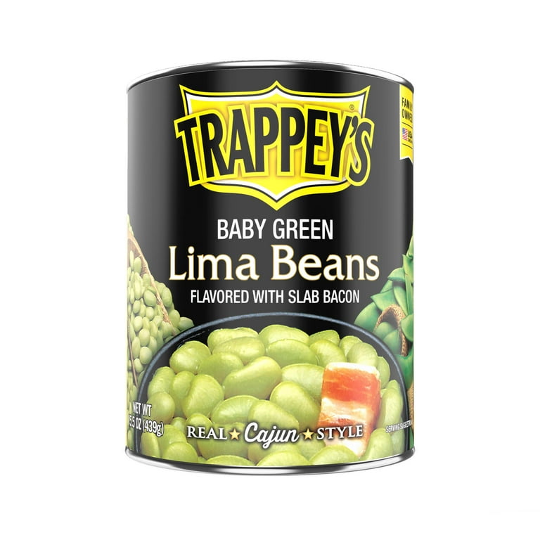 Trappey's Seasoned Baby Green Lima Beans with Bacon, Southern