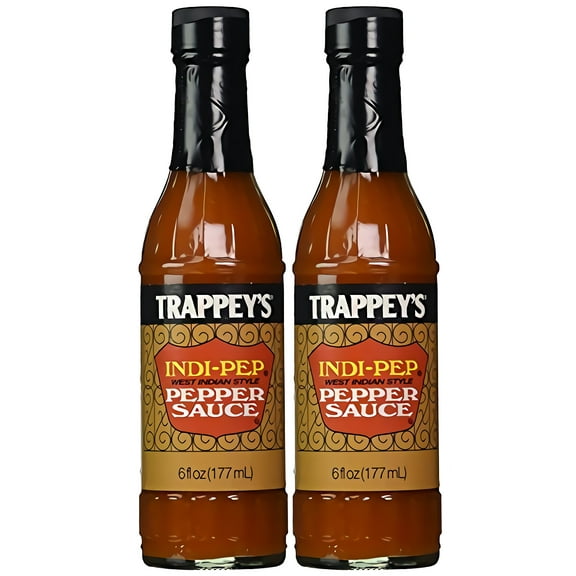 Indipep West Indian Style Pepper Hot Sauce – 6 fl oz Bottles, 2 Pack