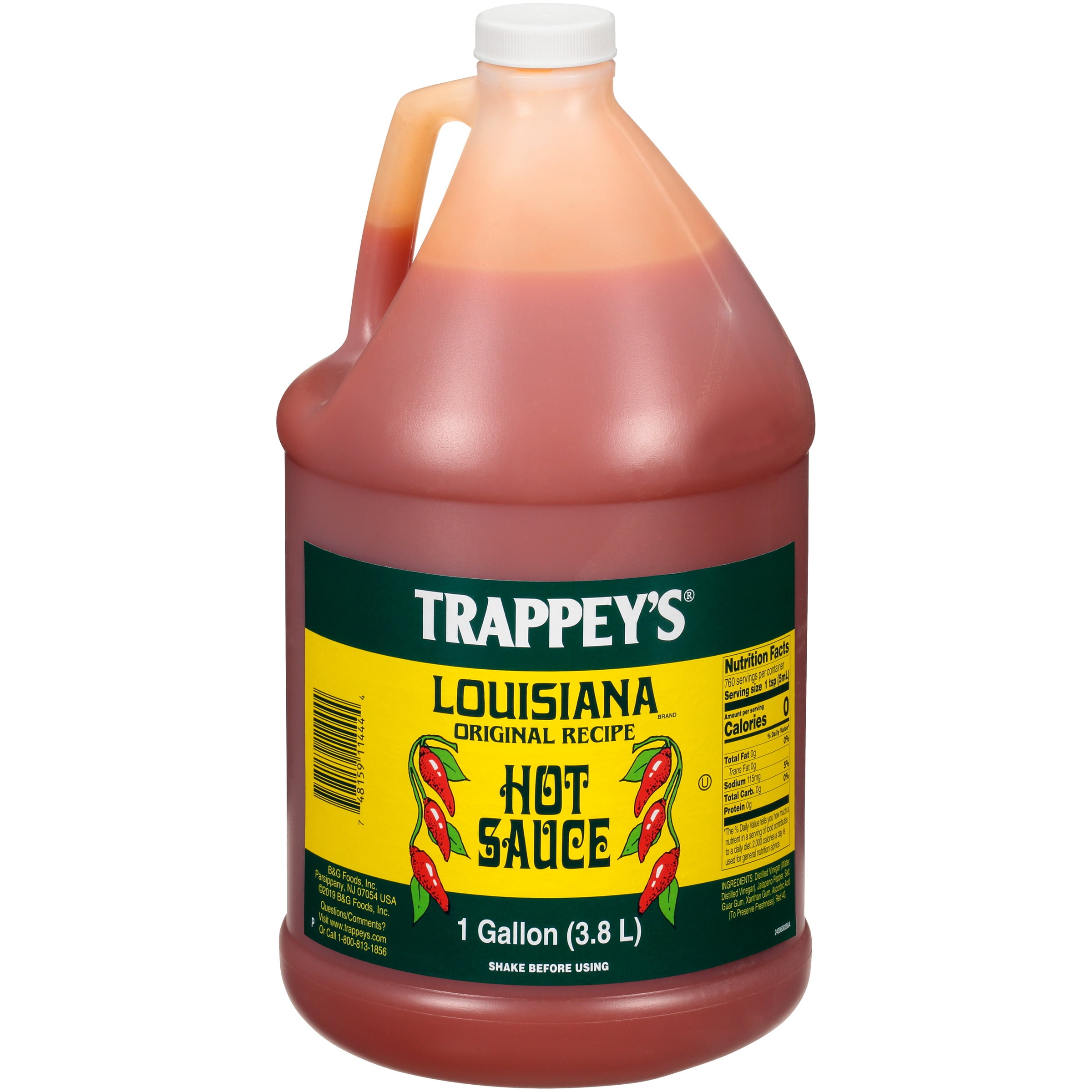  Trappey's Louisiana Original Recipe Hot Sauce - 1 Gallon :  Grocery & Gourmet Food