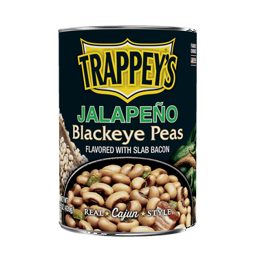Trappey's Seasoned Jalapeno Black Eye Peas with Bacon, Canned Peas, 15.5 oz