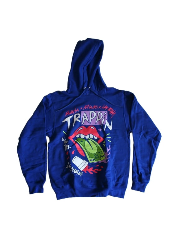 Trappin Women's Royal Blue Hoodie Size XS