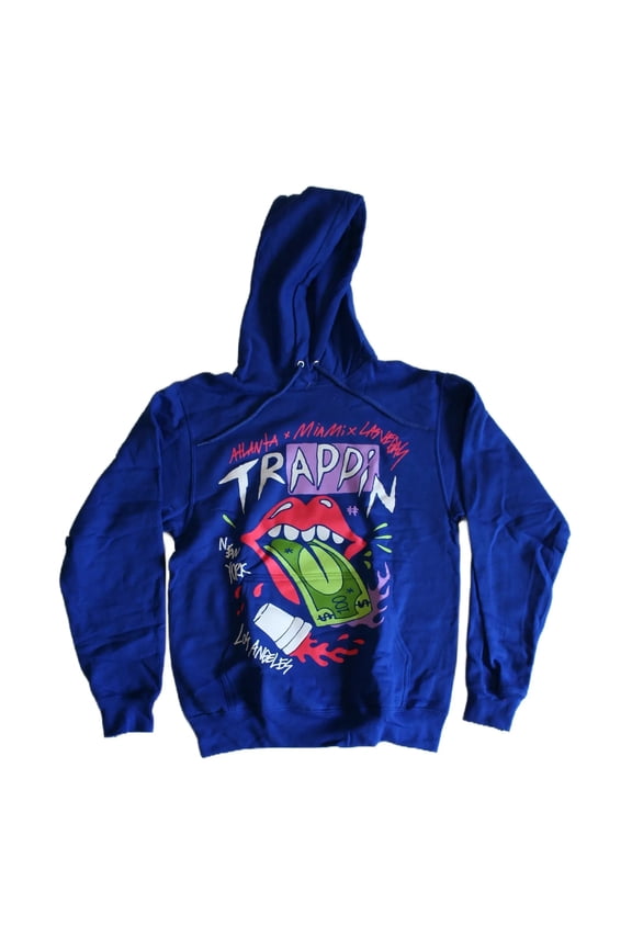 Trappin Women's Royal Blue Hoodie Size XS