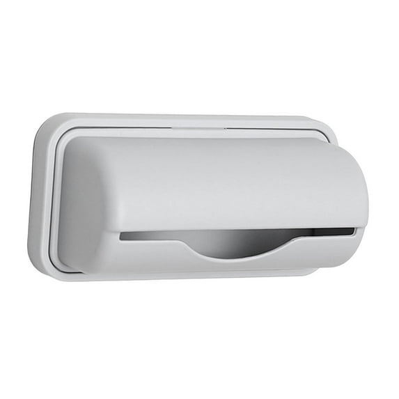 Trash Bag Dispenser Roll Holder Grocery Bags Holder Storage Box Hanging Wall Mounted Garbage Bag Dispenser for Pantry Bathroom Cabinet Home large grey