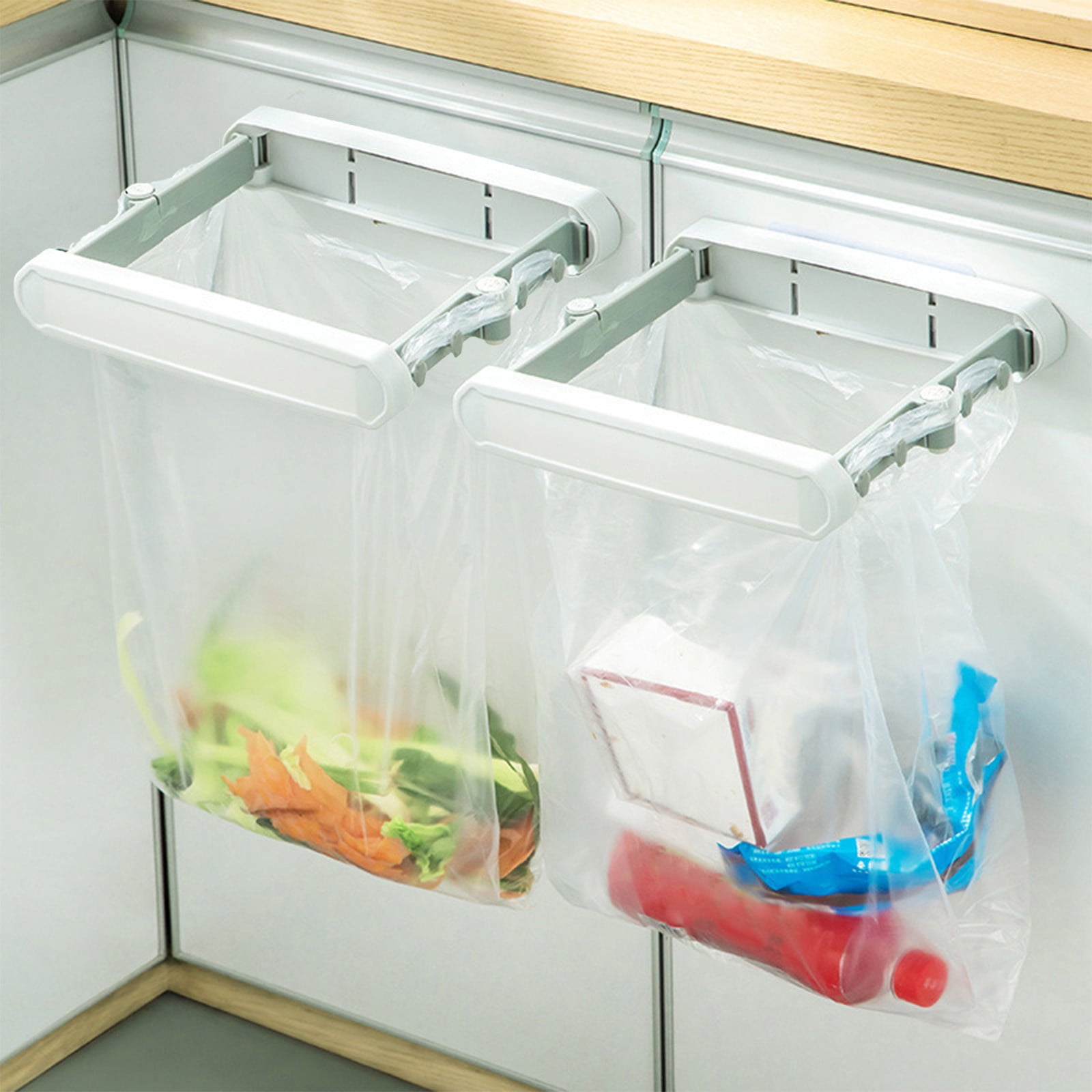 Garbage Bag Rack Stack Trash Bag Holder Rack, Hanging Organizer Garbage Bag Holder, with ...