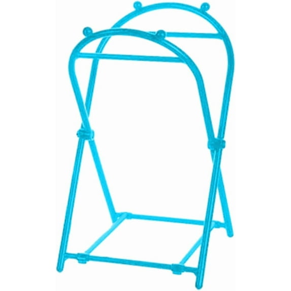 Trash Bag Holder Stand Hanging Trash Bag Rack Foldable Bracket Garbage Bag Holder Frame Leaf Bag Stand for Pantry Gardening Camping Laundry, Blue