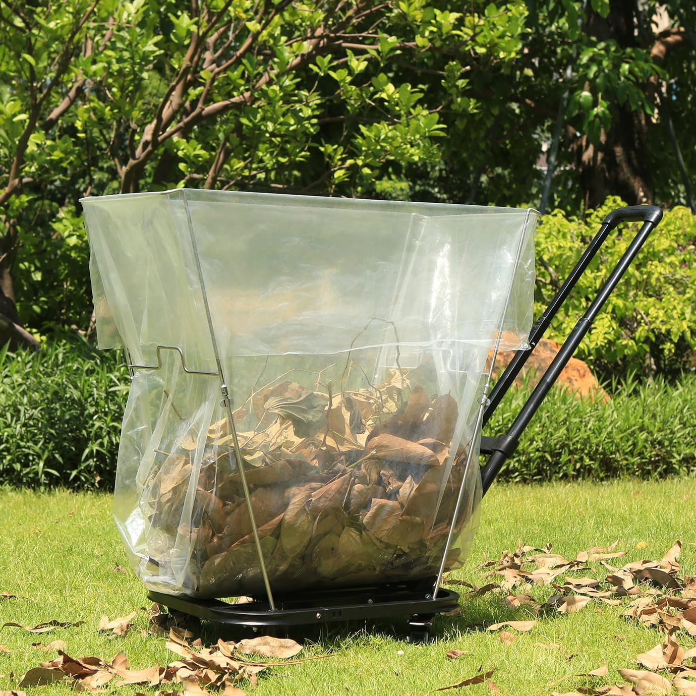 Trash Bag Holder with Wheels 3060 Gallons Leaf Bag Holder for Leaves