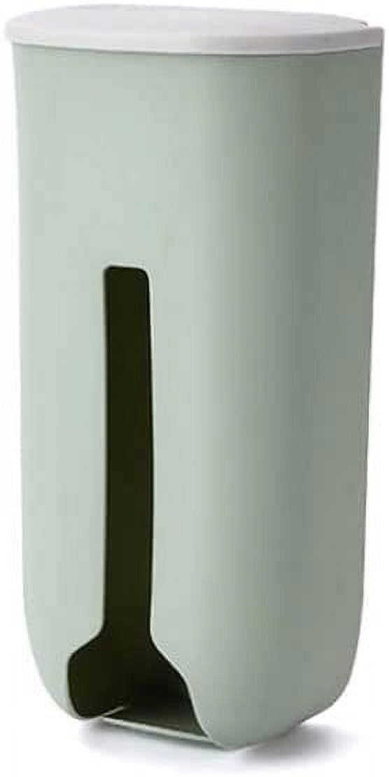 Trash Bag Holder with Dispenser for Plastic Bags Mounts to Wall or