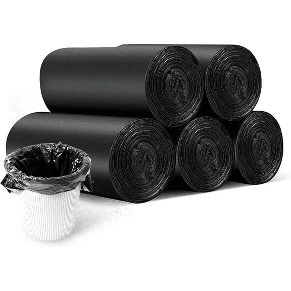 Trash Bags, 100ct Black Trash Can Liners 4Gal. Heavy Duty Kitchen Garbage Bags
