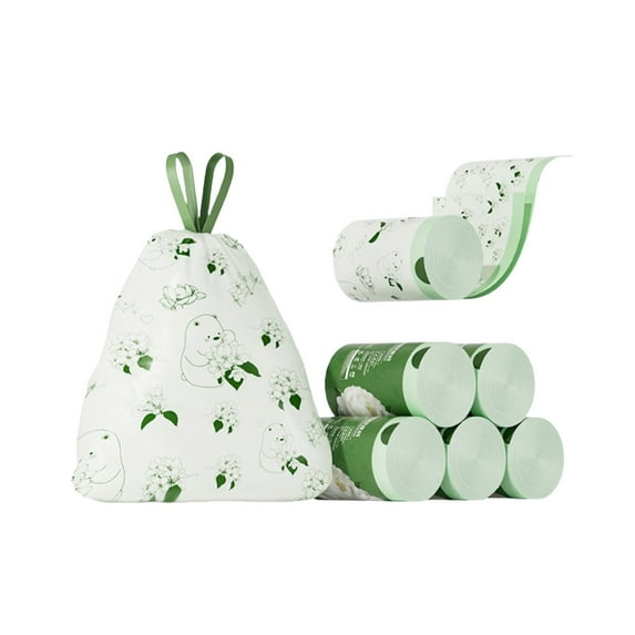 Bags 13 Gallon with Drawstring, Leakproof Printed Garbage Bags 13 Gallon Tall Kitchen, Tear-Resistant & Odor Control Kitchen Bags for Home, Colored Portable Garbage Bags