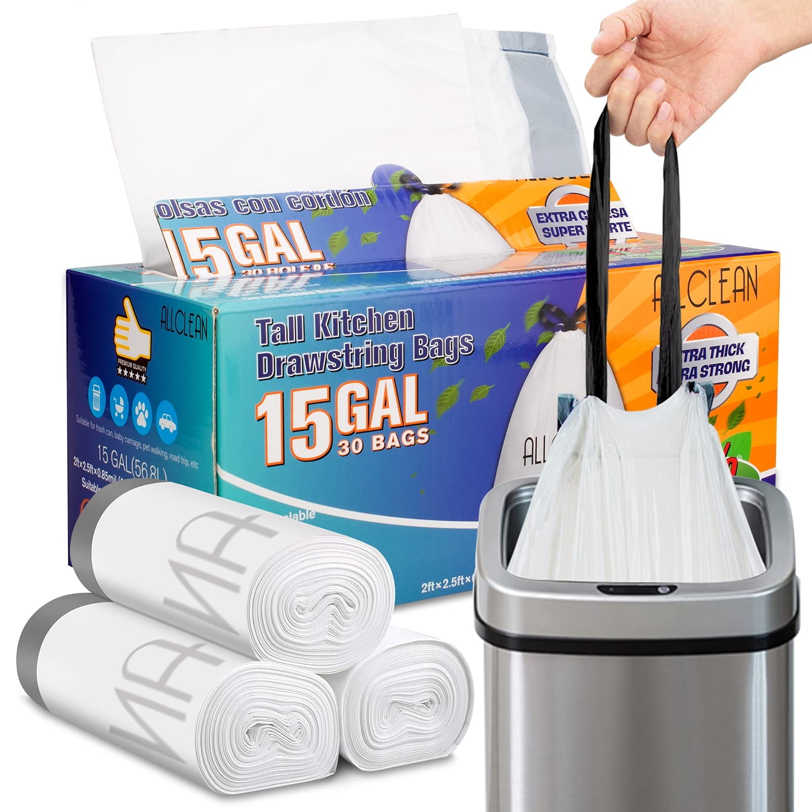 Recyclable kitchen trash bags sale