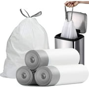 Trash Bags 4 Gallon 225 Count, 4 Gal Small Garbage Bags, Unscented White Trash Bag