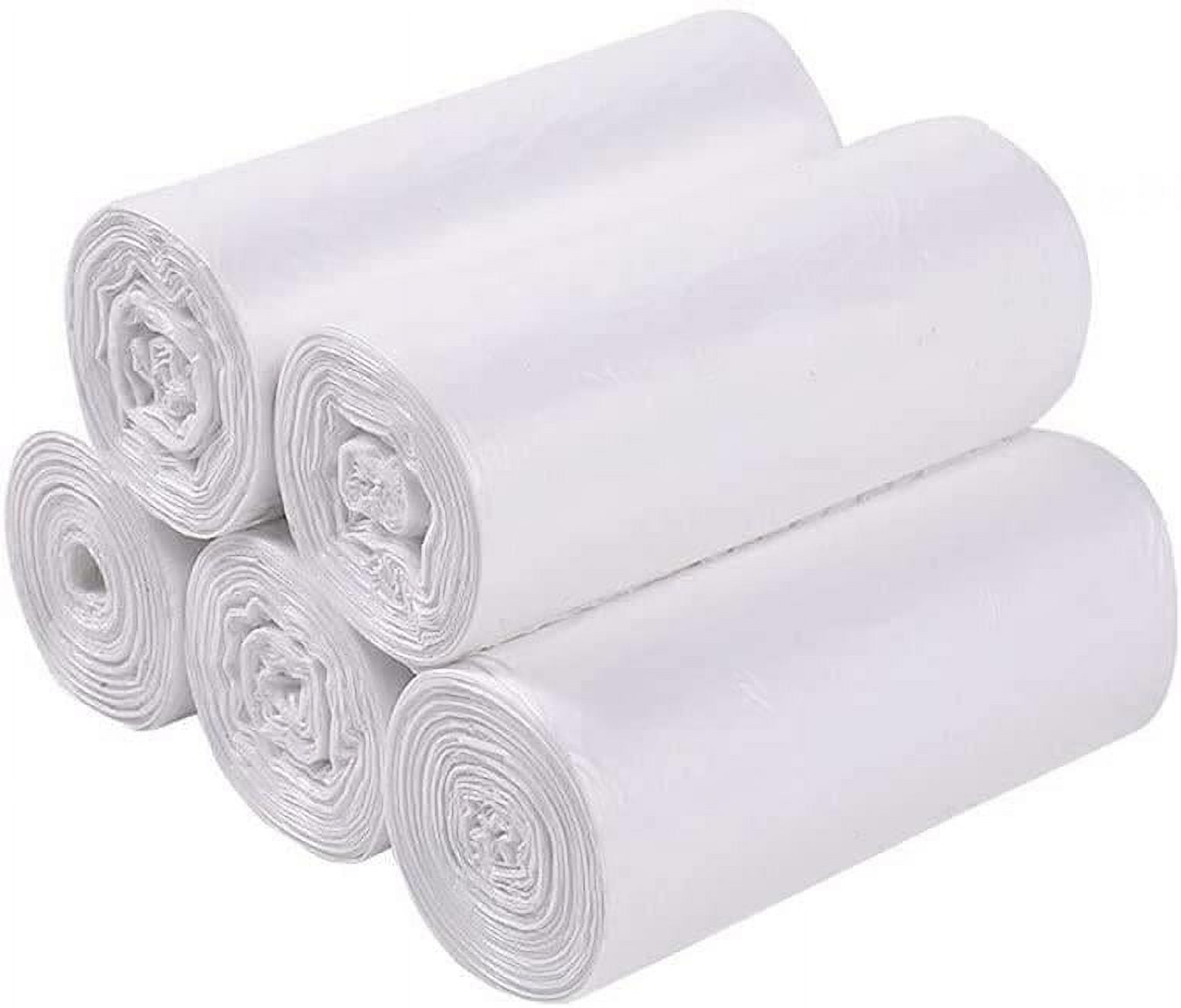 TQWQT 100pcs Trash Bags Garbage Bags, Bathroom Trash Can Bin Liners, Small  Plastic Bags for home office kitchen,5 Roll 