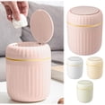 thumbnail image 1 of Trash Bags Clearance! Mini Type Desktop Trash Can with Lid Small Garbage for Compact Under Tables & Counters Tiny Wastebasket for Kitchens Bathrooms Bedrooms Dorms A Trash Can, 1 of 9