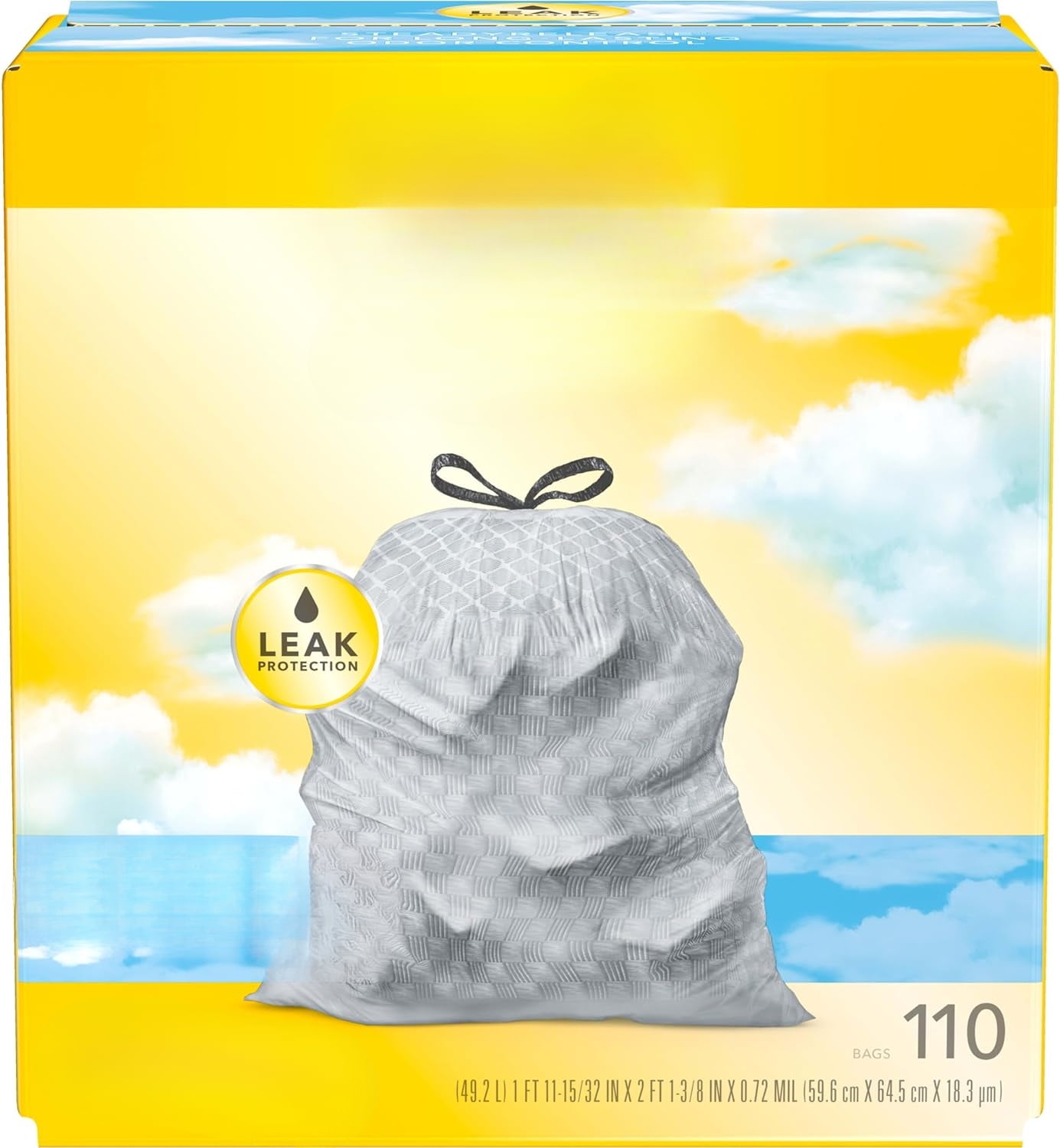 Trash Bags, ForceFlex Tall Kitchen Drawstring Garbage Bags, 13 Gal