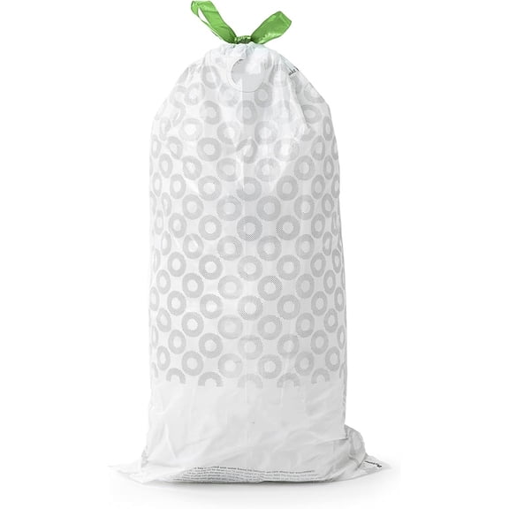 Trash Bags (Size G/6-8 Gal) Thick Plastic Trash Can Liners with Drawstring Handles (120 Bags)