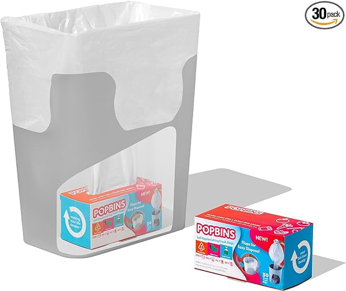 Rolinye Garbage Bag Plastic Bags Trash Bags 10L Bin Bags Wastebasket, [45 * 50cm] Bin Liners Plastic Trash Bags [1Roll/50Pcs] for Bathroom Bedroom Office Trash Can Liner [Black] price in UAE