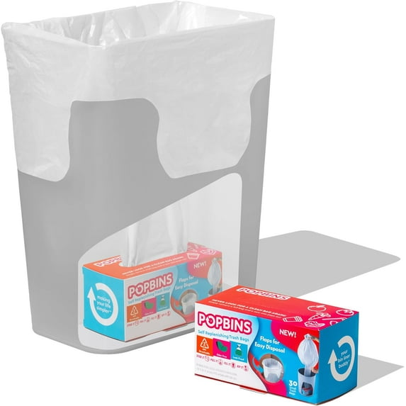 Trash Bags - Small Garbage Bags, Clear Trash Can Liners for Bathroom Bins, Bedroom, Office & Kitchen Waste, Multi-Purpose Household Wastebasket Cleaning Supplies - 1.2 Gallon, Pack of 3